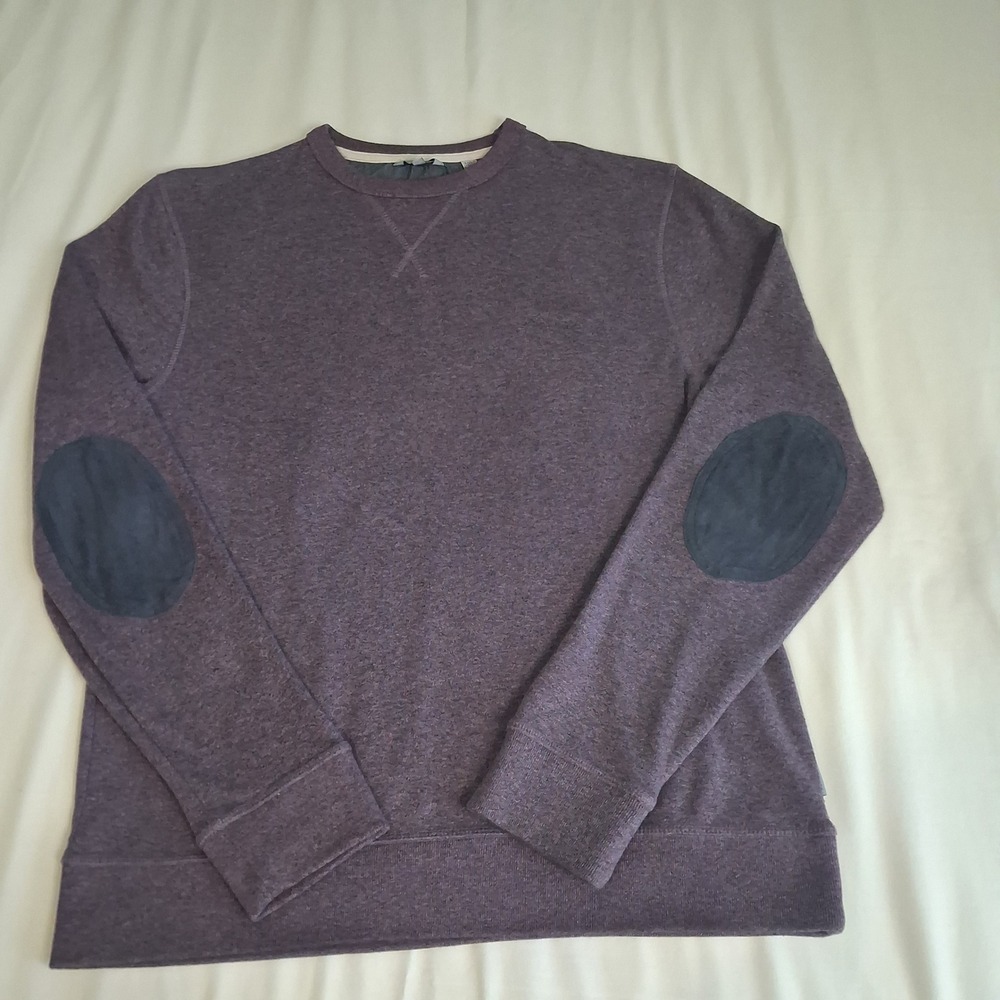 Ted Baker London Mens Downlow Sweatshirt Purple Elbow Patches Size 4 Large